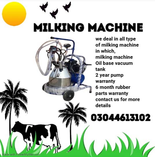 Milking machine for cow and buffalo's / Milking machine in Pakistan 0