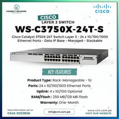 CISCO WS-C3750X-24T-S SWITCH