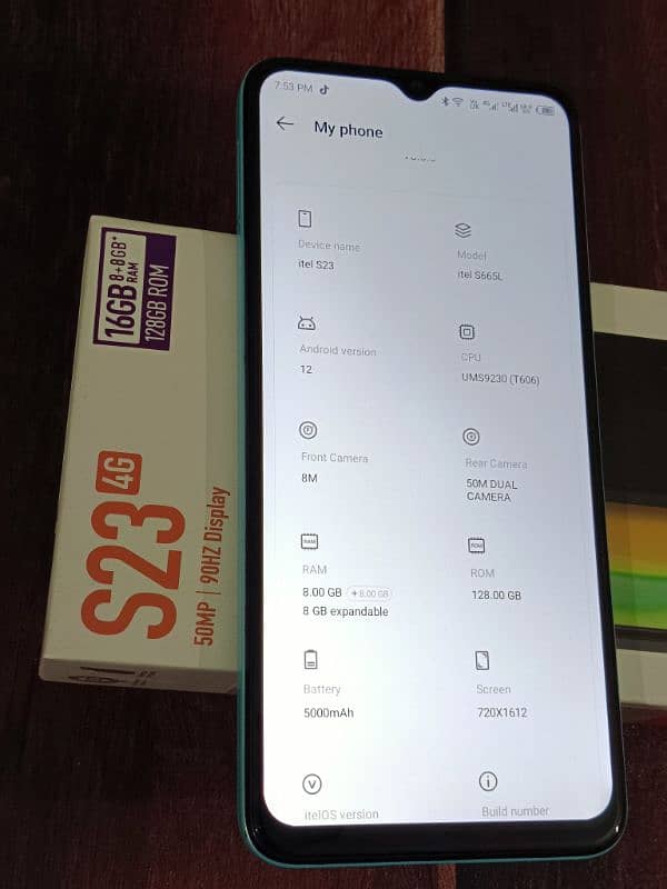 Itel S23 8+8GB Ram, 128GB Storage, 50MP Camera with all accessories a 5