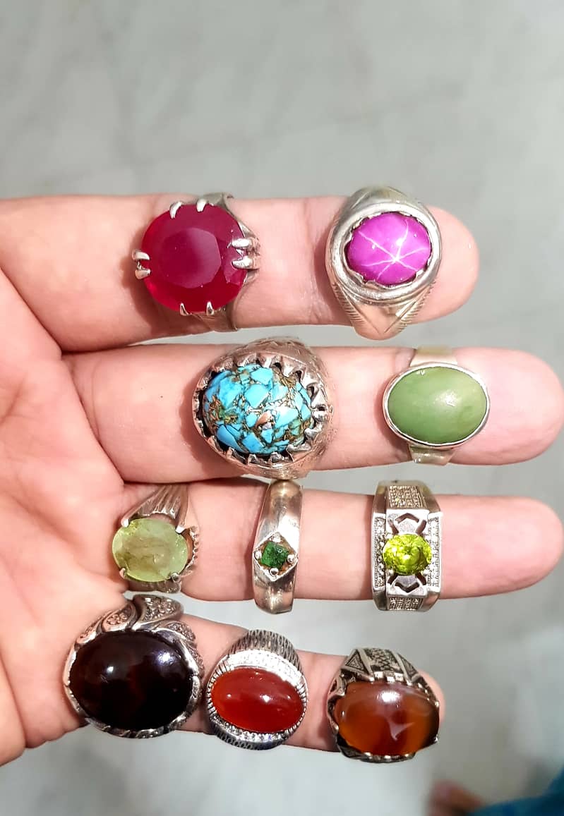 Silver Rings with Natural Stones URGENT SALE 0