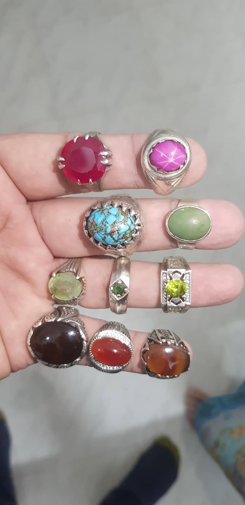 Silver Rings with Natural Stones URGENT SALE 1