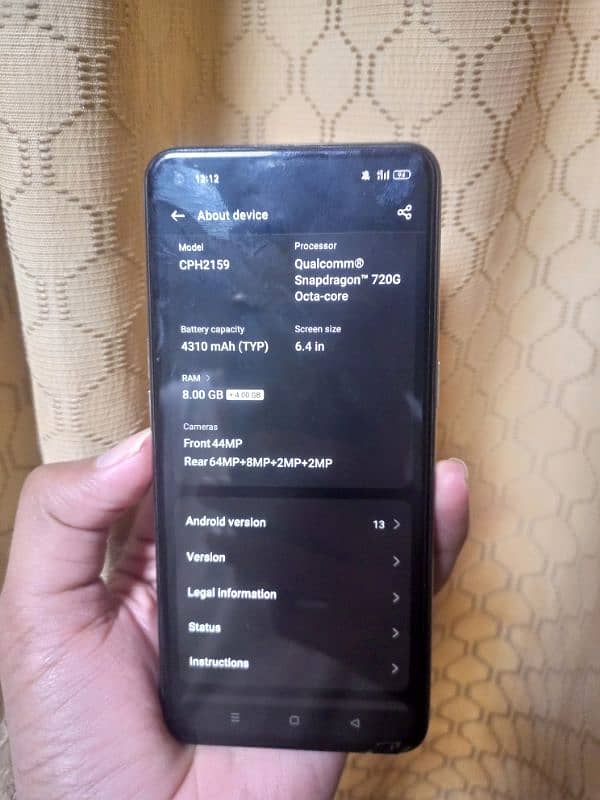 OPPO RENO 5 8/128 GB with box and original charger 2