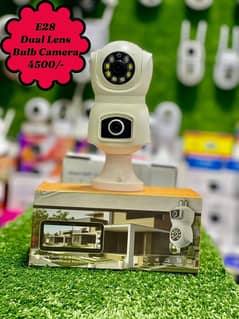 Wifi Camera | V380 Bulb Camera Double lense 4mp | cctv Cameras