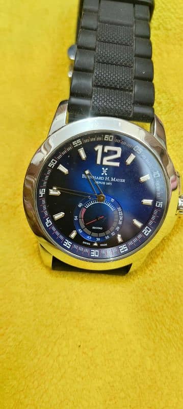 Bernhard H. Mayer Drift Glider Blue Men's Stainless Steel Wristwatch 0