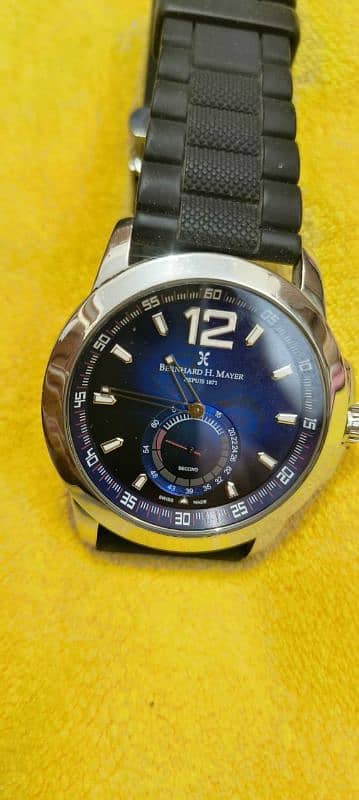 Bernhard H. Mayer Drift Glider Blue Men's Stainless Steel Wristwatch 1