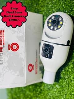 Wifi Camera | V380 Bulb Camera Double lense 4mp | cctv Cameras