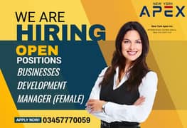 BUSINESSES DEVELOPMENT MANAGER (FEMALE)