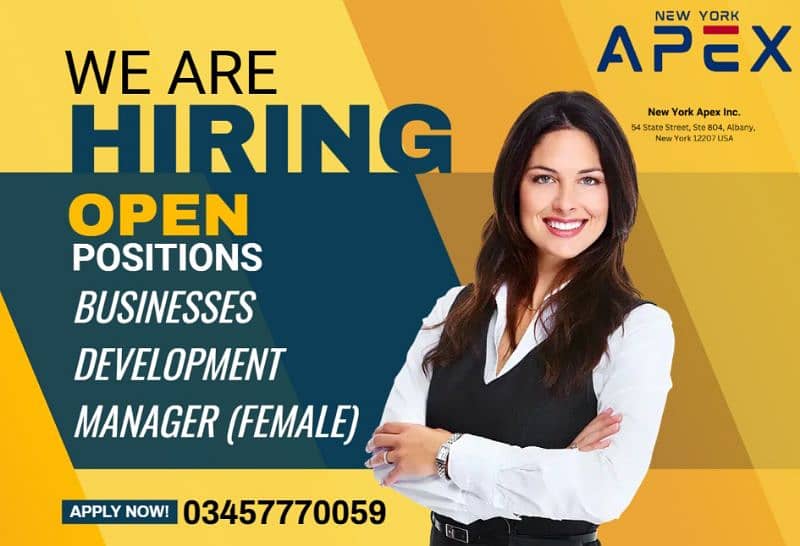 BUSINESSES DEVELOPMENT MANAGER (FEMALE) 0