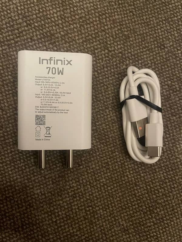 Tecno,infinix ka 100% original 70w box pulled charger hy 1