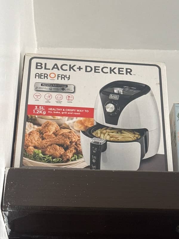 black + decker air fryer 3.5 litre aero fry 0