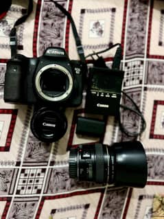 DSLR canon 6d mark i with lens 50mm & 85mm