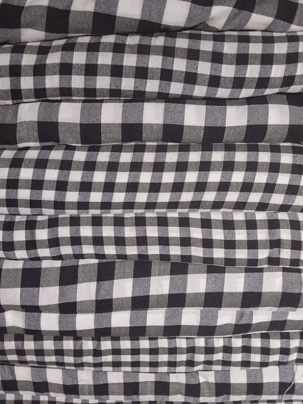 Cotton Polyester Check Fabric Shirts Trousers 0