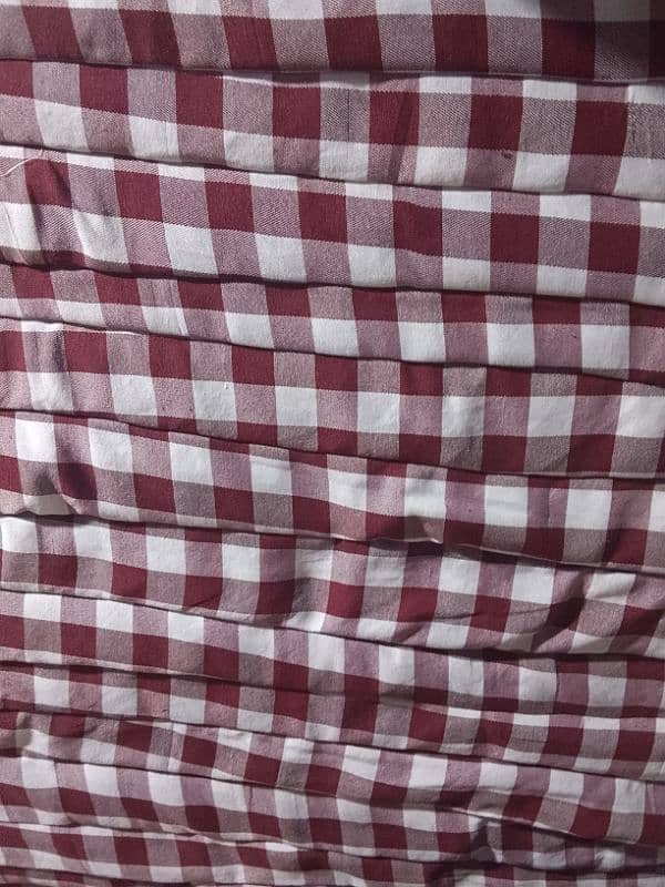 Cotton Polyester Check Fabric Shirts Trousers 2