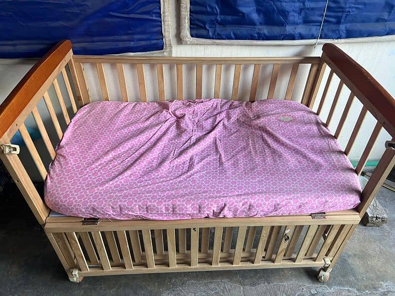 Baby Cot For Sale (Used but in good condition) 1