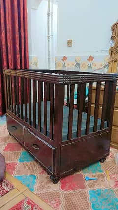 Baby Cot /Baby bed/Baby sleeping bed full wooden. Polish colour