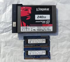 Kingston 240GB SSD and 8GB DDR3 RAM Bundle for Sale