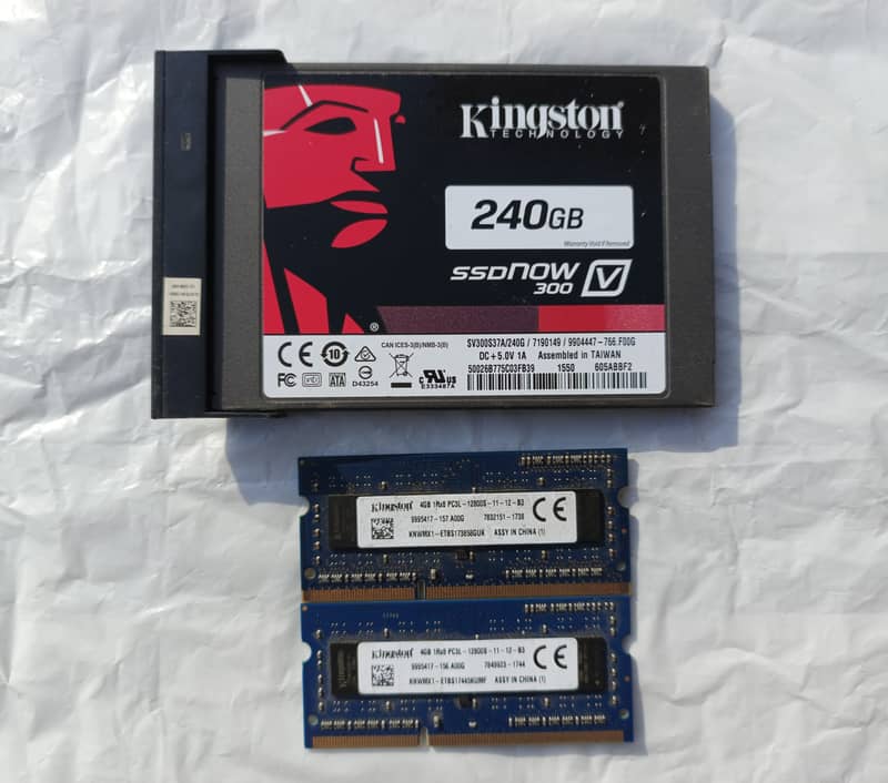 Kingston 240GB SSD and 8GB DDR3 RAM Bundle for Sale 0