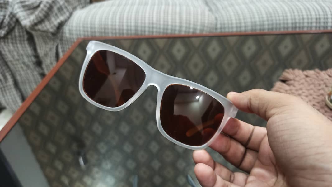 Mens Matte Transparent Sunglasses 0