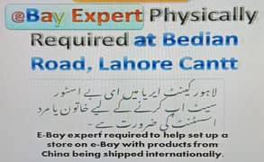 eBay Expert Physically Required in Lahore Cantt