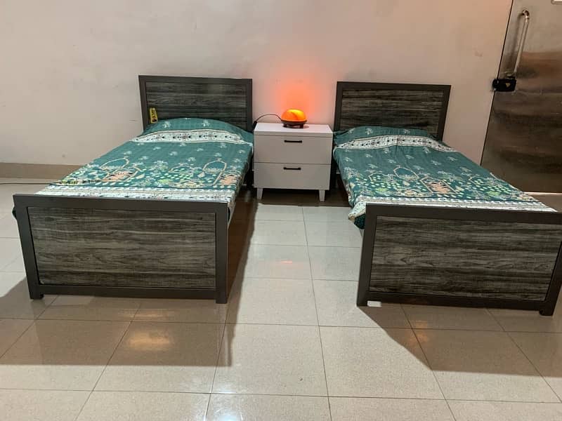 single bed and bunk bed with mattress 5