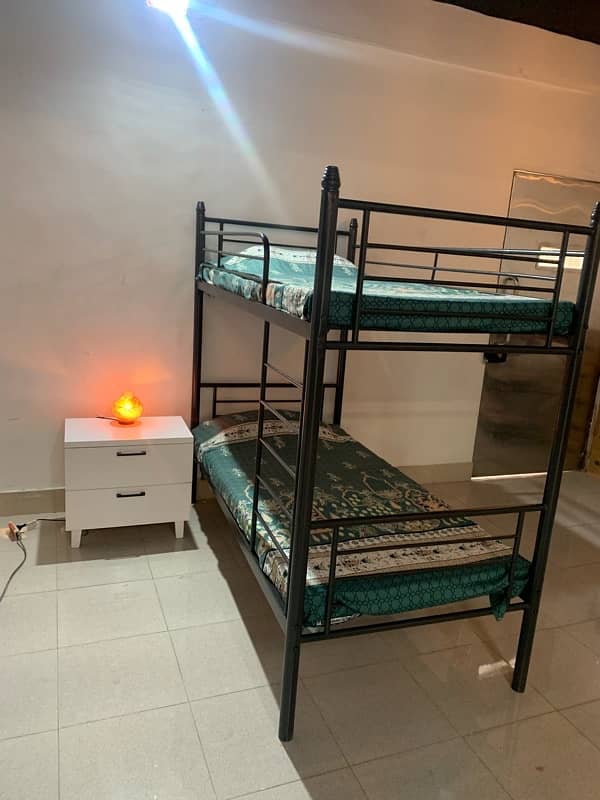 single bed and bunk bed with mattress 10