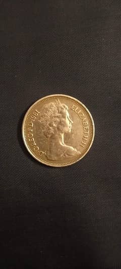 Antique New Pence 2 1981 coin