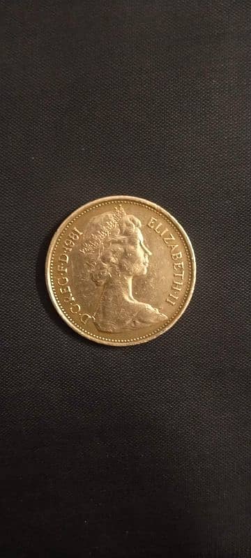 Antique New Pence 2 1981 coin 0