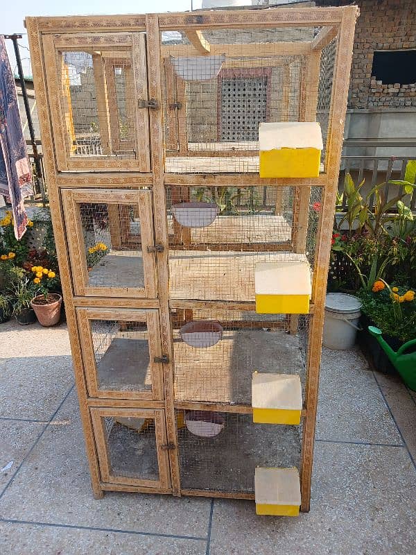 wooden cage 4 4 portion 2 cages 0