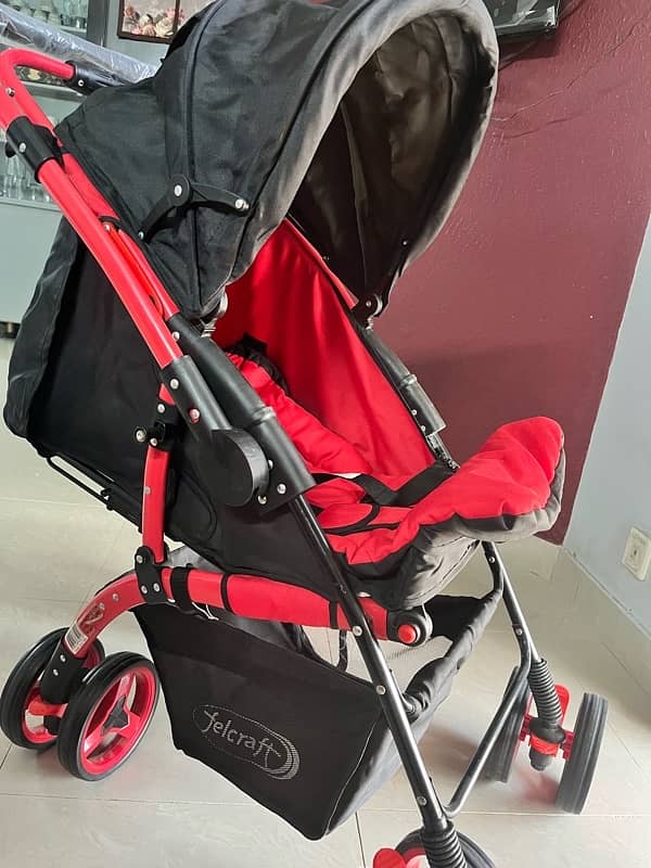 Red and black felcraft baby pram! 3