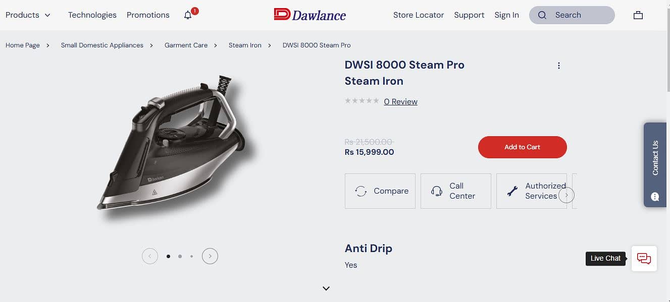 DWSI 8000 Steam Pro Steam Iron 5