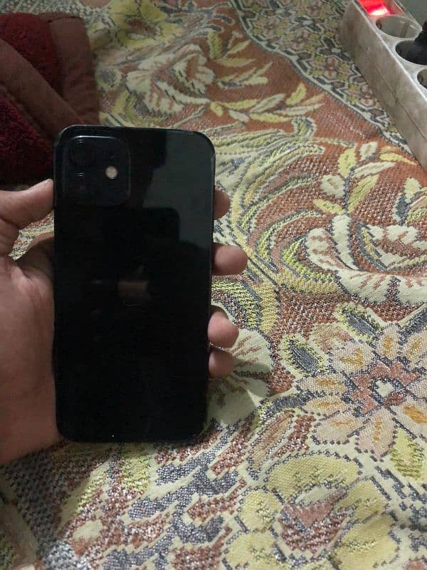 iphone 12 64 gb icloud  black colour 10 by 10 condition  zero stract 11