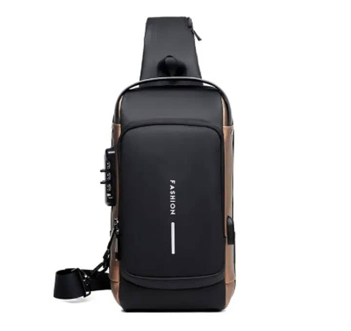 Chest Bag Multifunction Crossbody Waterproof Bag with USB Port 5