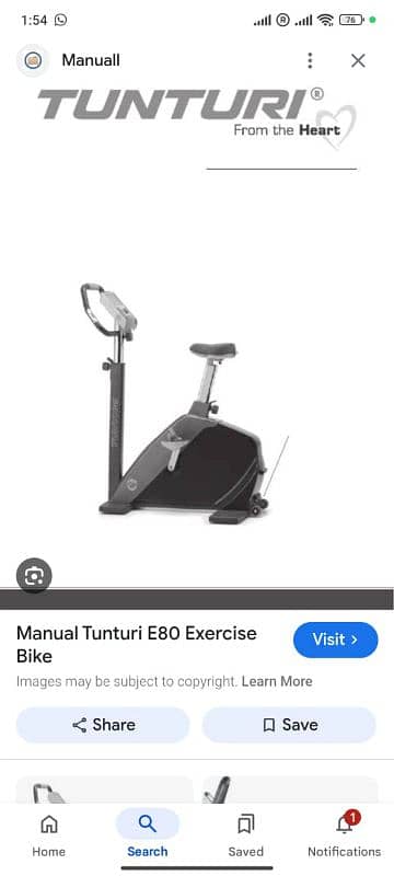 Finland Tunturi upright magnetic bike exercise cycle cycling machine 4