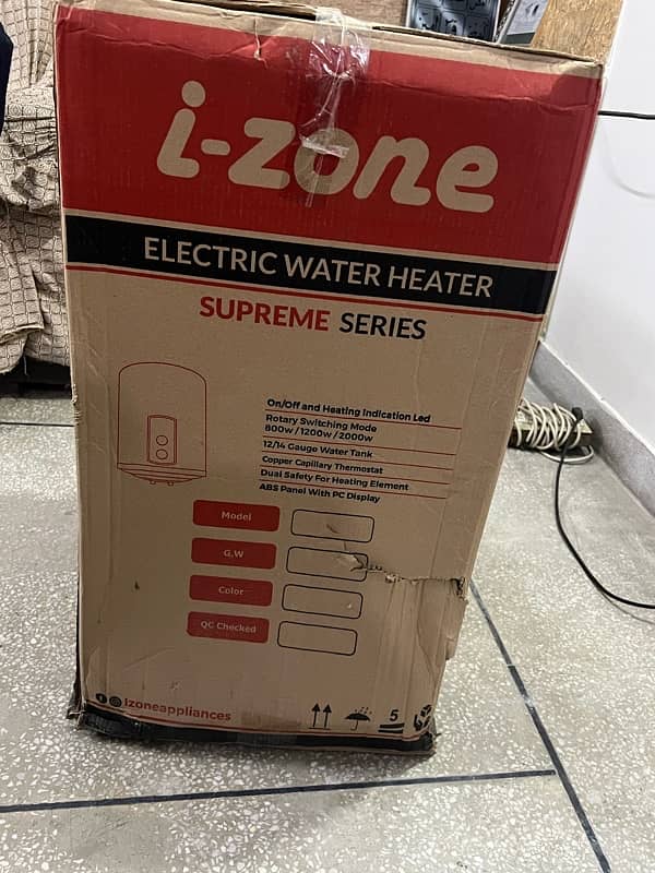 Izone Brand new italian electric geyser 40ltr - 5yr warranty 1