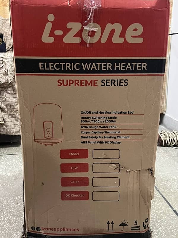 Izone Brand new italian electric geyser 40ltr - 5yr warranty 2