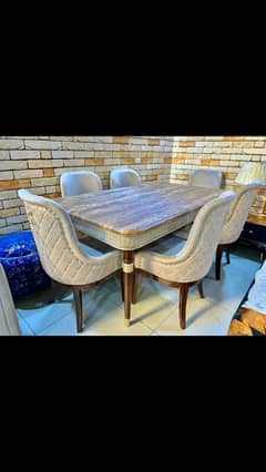 6 chairs and dining table