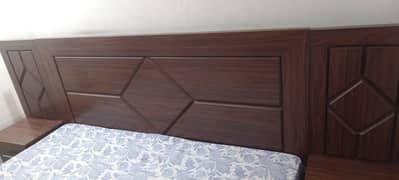 King size Bed with night stands and wardrobe