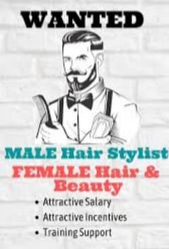 Salon worker require male female