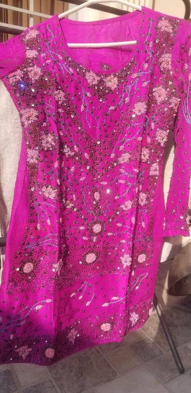 3 piece heavy kaamdar medium size suit wd big jamavaf kaamdaar dopata 6