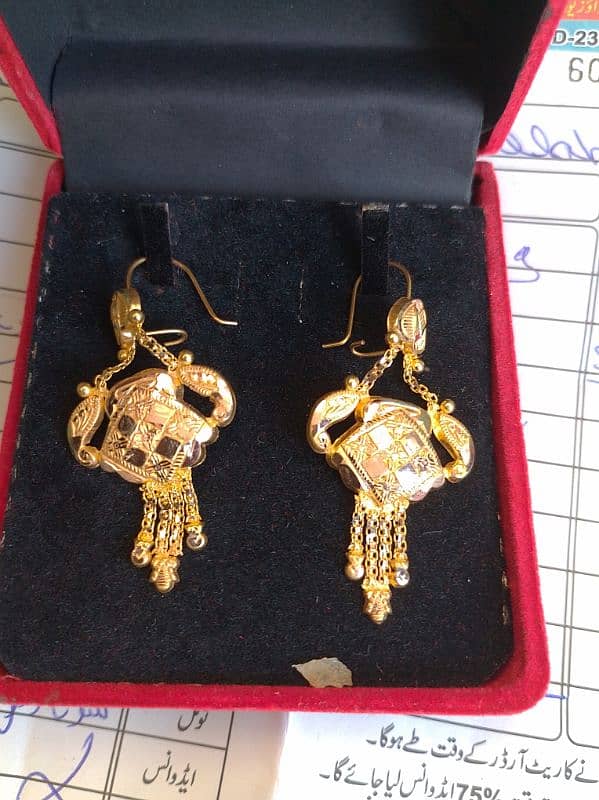 earrings for sale 21 k pure gold 1