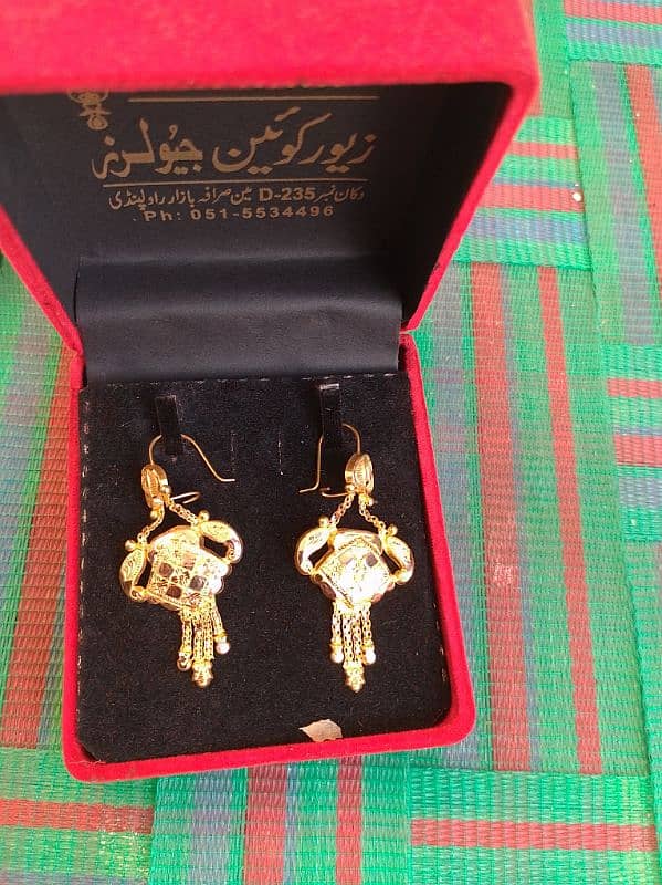 earrings for sale 21 k pure gold 2