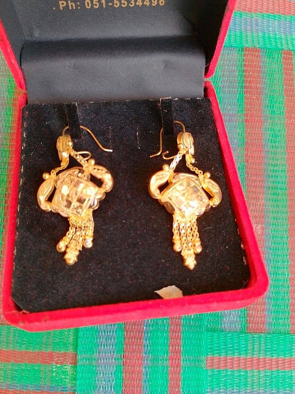 earrings for sale 21 k pure gold 4