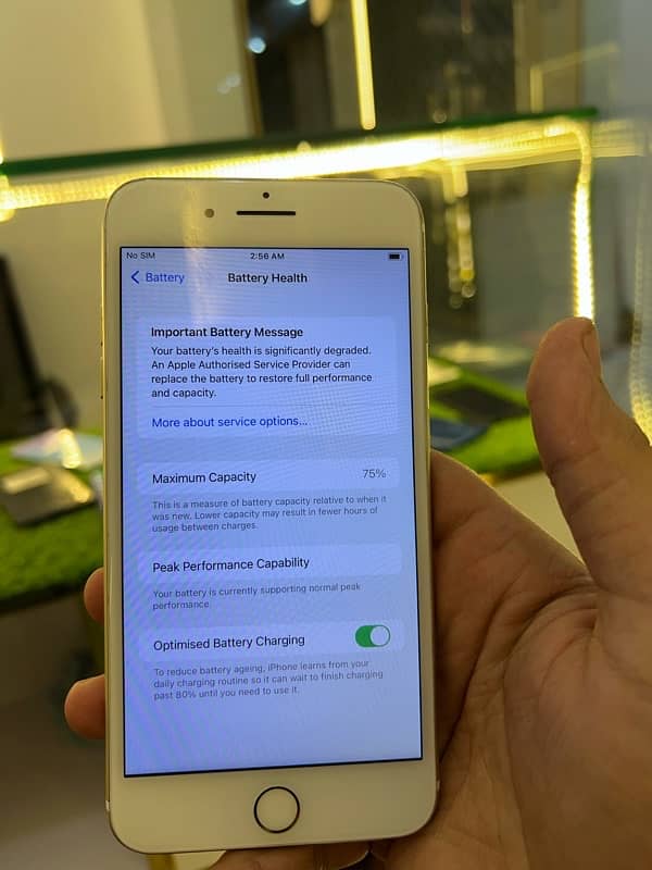 iphone 7plus pta approved 75% battery 3