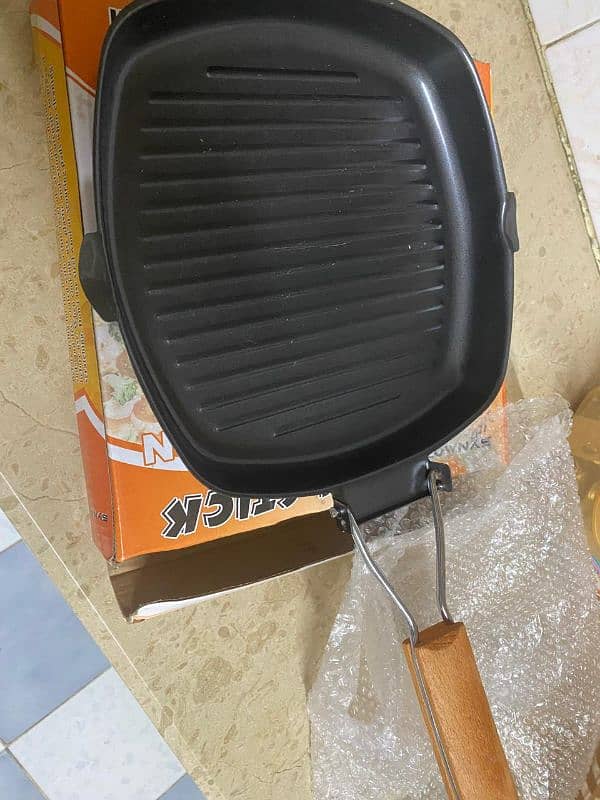 non. stick square fry pan heavy guage 2