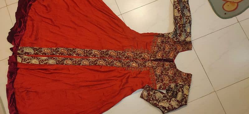 long maxy in beautifull musturd maroon combination 2