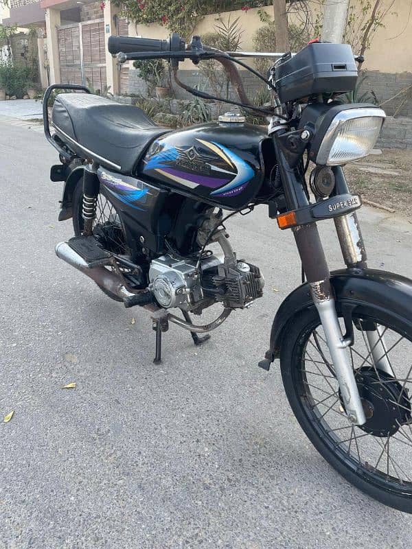 Super star 2018 model 70cc black colour brand new tyres 5