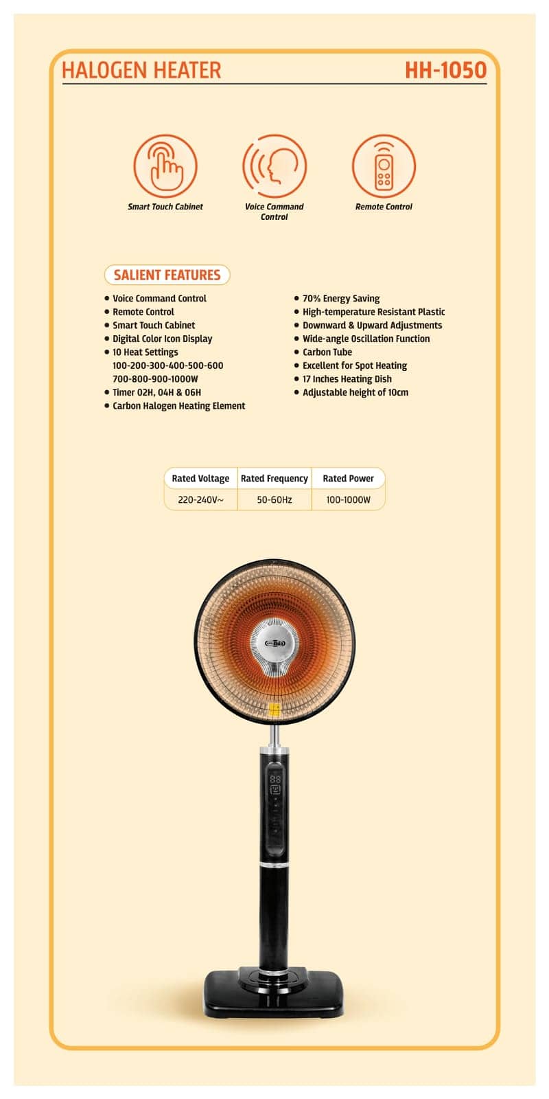 Super Asia Electric Heaters Modle No 1045 , 1040 , 1050 2