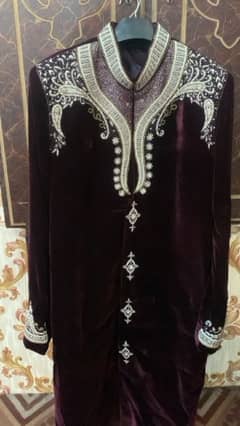 velvet sherwani