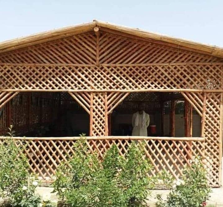 Bamboo Partitions/Bamboo Wall/Jafri Shade Wood Works/Tents/Shade/huts 13