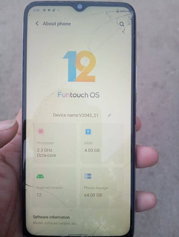 Vivo y20 touch is broken but working good for call 03115389839 4